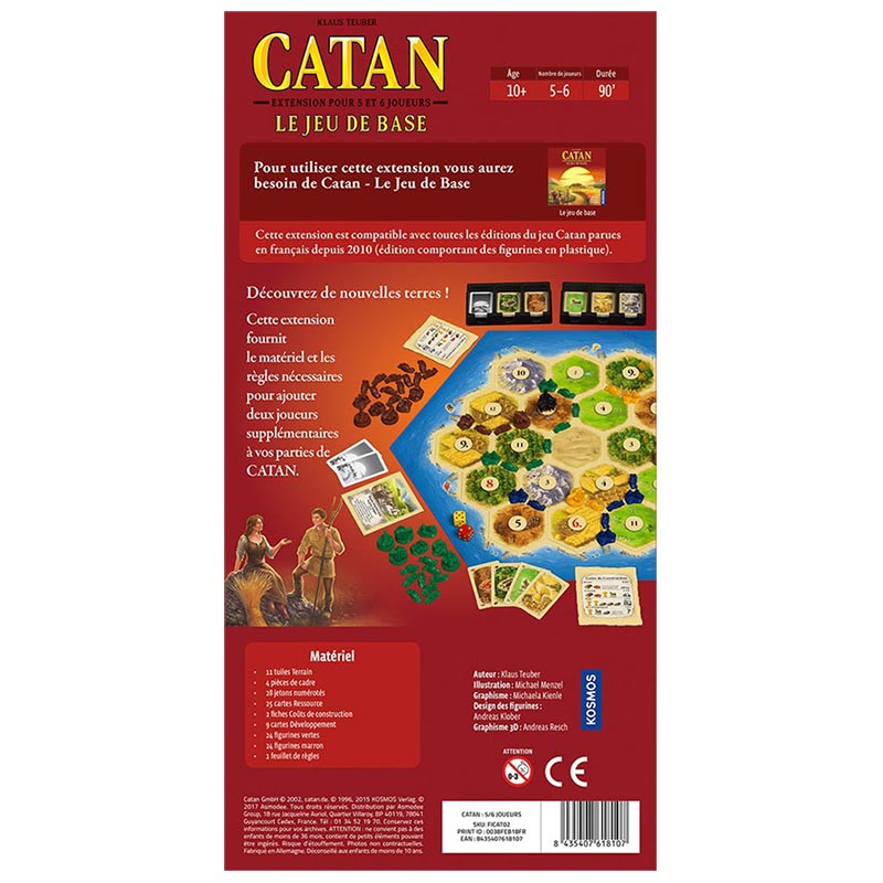 Catan 5/6 joueurs (extension) Jeux du KDOR